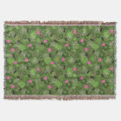 Girly Punkschädel auf Blumen-Camouflagehintergrund Decke (Vorderseite)