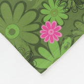 Girly Punkschädel auf Blumen-Camouflagehintergrund Fleecedecke (Ecke)