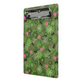 Girly Punkschädel auf Blumen-Camouflagehintergrund Mini Klemmbrett (Gewinkelt2)