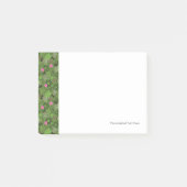 Girly Punkschädel auf Blumen-Camouflagehintergrund Post-it Klebezettel (Vorderseite)