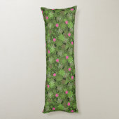 Girly Punkschädel auf Blumen-Camouflagehintergrund Seitenschläferkissen (Rückseite (Vertikal))