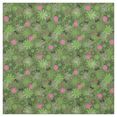 Girly Punkschädel auf Blumen-Camouflagehintergrund Stoff (Muster)