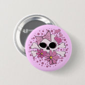Girly Punkschädel Button (Vorne & Hinten)