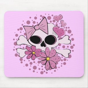 Girly Punkschädel Mousepad