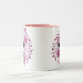 Girly Punkschädel Zweifarbige Tasse (Mittel)