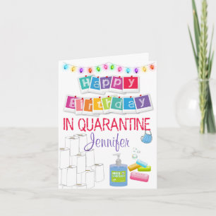 Girly Quarantine Birthday Card Karte