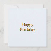 Girly rabbit sunflower field Happy Birthday (Rückseite)