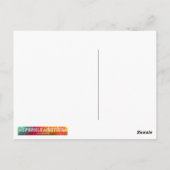 Girly Rainbow Faux Sequins Bling Postkarte (Rückseite)
