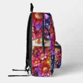 Girly Rainbow Flowers with Glitter Drips Backpack Bedruckter Rucksack (Links)