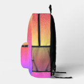 Girly Rainbow Glitzer Monogram School Bedruckter Rucksack (Rechts)