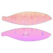 Girly Rainbow Glitzer Sparkle Tropfens Monogram Na Basketball (Panele)