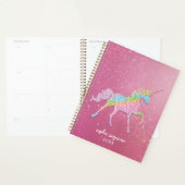Girly Rainbow Glitzer Unicorn Planner Planer (Anzeige)