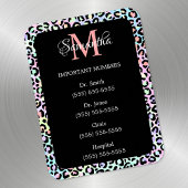 Girly Rainbow Leopard und Black Magnet