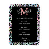 Girly Rainbow Leopard und Black Magnet (Vertikal)