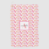 Girly Rainbow Pattern Golfhandtuch (Vorderseite)