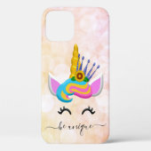 Girly Rainbow Unicorn Case-Mate iPhone Hülle (Rückseite)