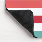 Girly-Rainbow-weite horizontale Streifen mit Namen Mousepad (Ecke)