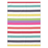 Girly Rainbow Wide Horizontal Stripes Muster Tischdecke (Vorderseite)
