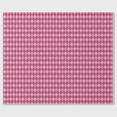 Girly Raspberry and Pink Small Raute Pattern Geschenkpapier (Flach)