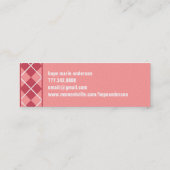 Girly Raute Senior Pictures Senior Visitenkarte (Rückseite)