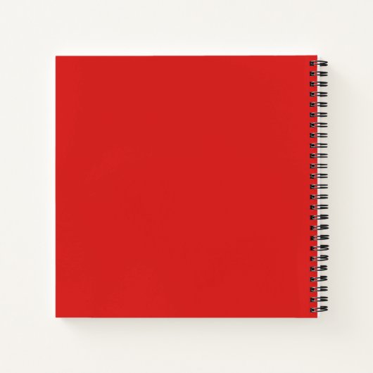 Girly Red Black and White Sketch Book Notizblock (Rückseite)