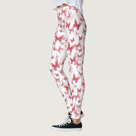 Girly red butterfly whimsical patterned leggings (Links)