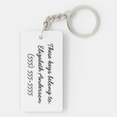 Girly Regenbogen-breite horizontale Streifen mit Schlüsselanhänger (Rückseite)