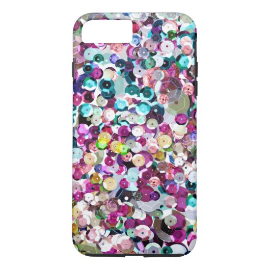 Girly Regenbogen-ImitatSequins Bling Case-Mate iPhone Hülle (Rückseite)