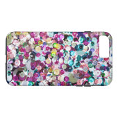 Girly Regenbogen-ImitatSequins Bling Case-Mate iPhone Hülle (Rückseite (Horizontal))