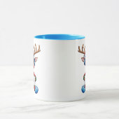 Girly Reindeer Christmas Tasse (Zentrum)