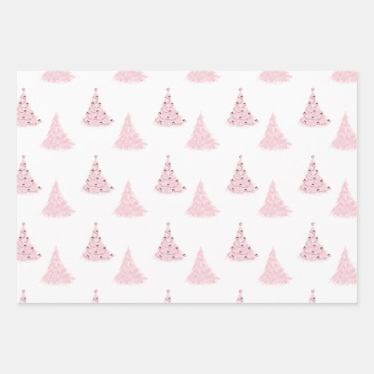 Girly Retro Chic Pink Geschenkpapier Set (Vorderseite 2)