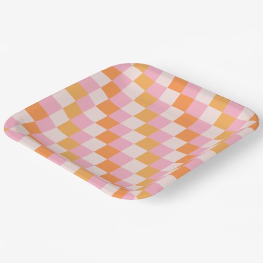 Girly Retro Fall Party Teller (Gewinkelt)