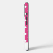 Girly Retro Pink Polka Dot Case-Mate iPhone Hülle (Rückseite / Links)
