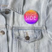 Girly Retro Rainbow Bright Side Happy Button (Beispiel)