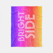 Girly Retro Rainbow Bright Side Happy Fleecedecke (Vorderseite)