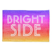 Girly Retro Rainbow Bright Side Happy Kissenbezug (Rückseite)