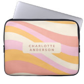 Girly Retro Vintag Wave Abstrakt Trendy Feminine Laptopschutzhülle (Vorderseite)