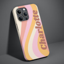 Girly Retro Vintag Wave Personalisierter Name