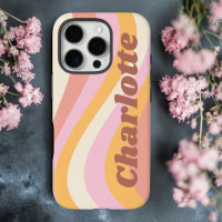 Girly Retro Vintag Wave Personalisierter Name
