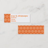 Girly riesiges großes orange Tupfen-Muster Mini Visitenkarte (Vorne/Hinten)