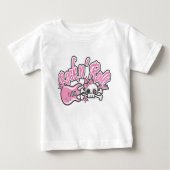 Girly Rock n' Roll Skull Baby T-shirt (Vorderseite)