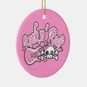 Girly Rock n' Roll Skull Keramikornament (Rechts)