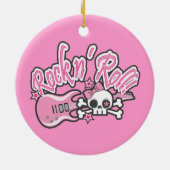 Girly Rock n' Roll Skull Keramikornament (Hinten)