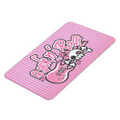 Girly Rock n' Roll Skull Magnet (Linke Seite)