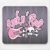 Girly Rock n' Roll Skull Mousepad (Vorne)