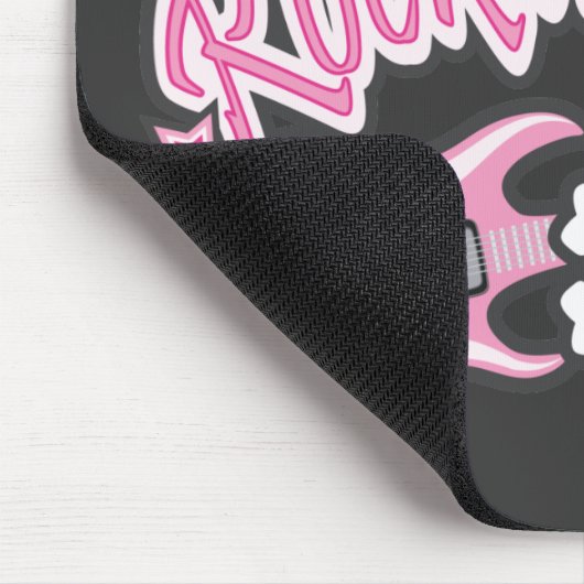 Girly Rock n' Roll Skull Mousepad (Ecke)