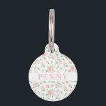 Girly Romantic Pink Rose Haustiermarke<br><div class="desc">Personalisierte gürtelrosa Rosenhundemarke mit Kontaktinformationen auf der Rückseite. Besuchen Sie unseren Shop,  um sich einen passenden Kragen & Leine anzusehen.</div>