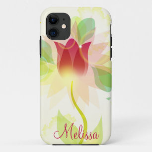 Girly rosa abstrakte Tulpen des Watercolor-iPhone5 Case-Mate iPhone Hülle
