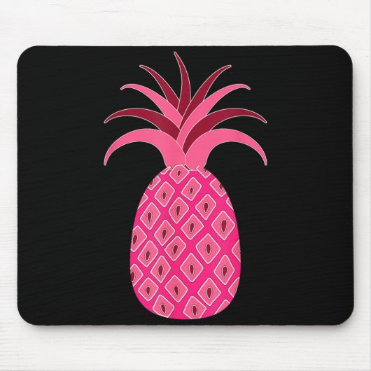 Girly rosa Ananas Mousepad (Vorne)
