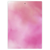 Girly rosa Aquarell Ombre Klemmbrett (Rückseite)